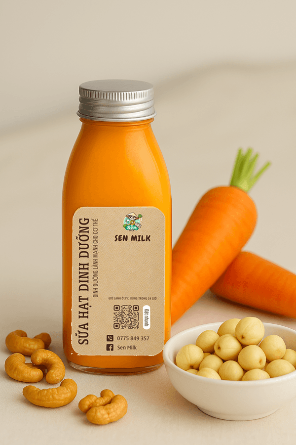 sữa hạt sen điều mix cà rốt